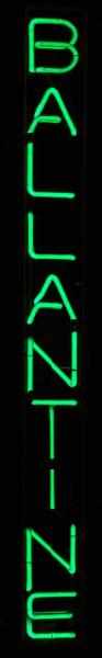 Appraisal: Ballantine Vertical Neon Sign Description s P Ballantine Sons Newark