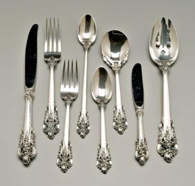 Appraisal: Grand Baroque sterling flatware Wallace pieces no monograms oz T