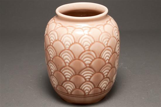 Appraisal: Rookwood standard glazed art pottery vase dated stylized relief design