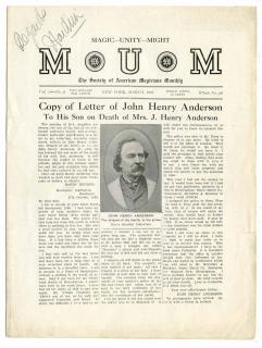 Appraisal: Houdini Harry Issue of M U M Signed by Houdini