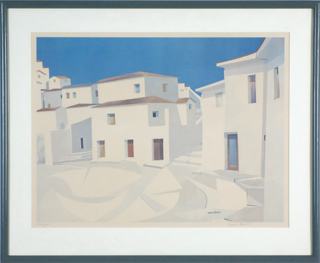 Appraisal: JAMES HARRILL COLOR LITHOGRAPH American - titled Delphi Greece a