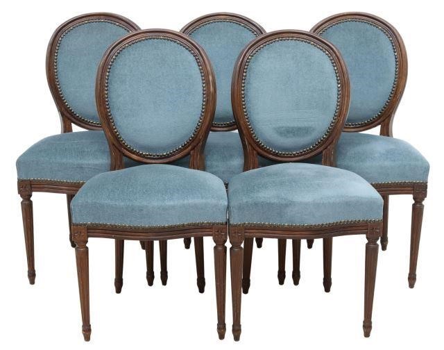 Appraisal: lot of French Louis XVI style dining chairs th c