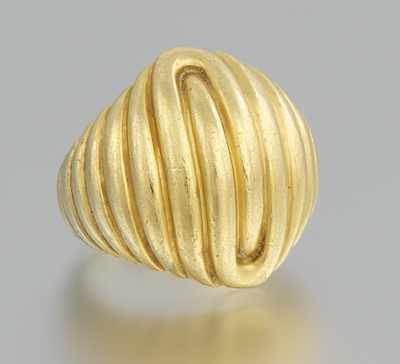 Appraisal: An Italian k Gold Ring k yellow gold ring with