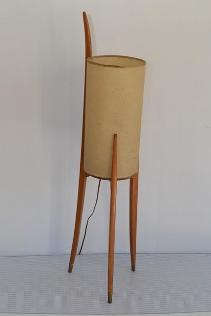 Appraisal: A 'S SHAPIRO TEAK STANDING LAMP WITH SHADE