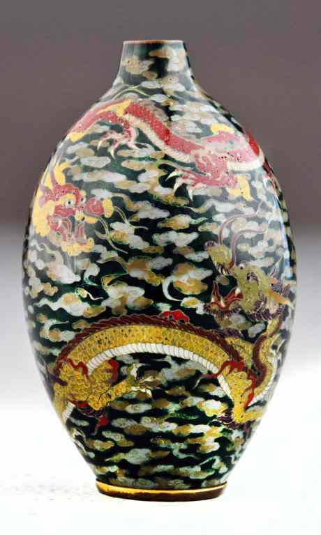 Appraisal: Japanese Cloisonn Vase By Guonda Hirosuku With KuFinely enameled to