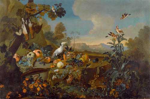 Appraisal: GERMAN OR SWISS SCHOOL TH CENTURY Forest still life with