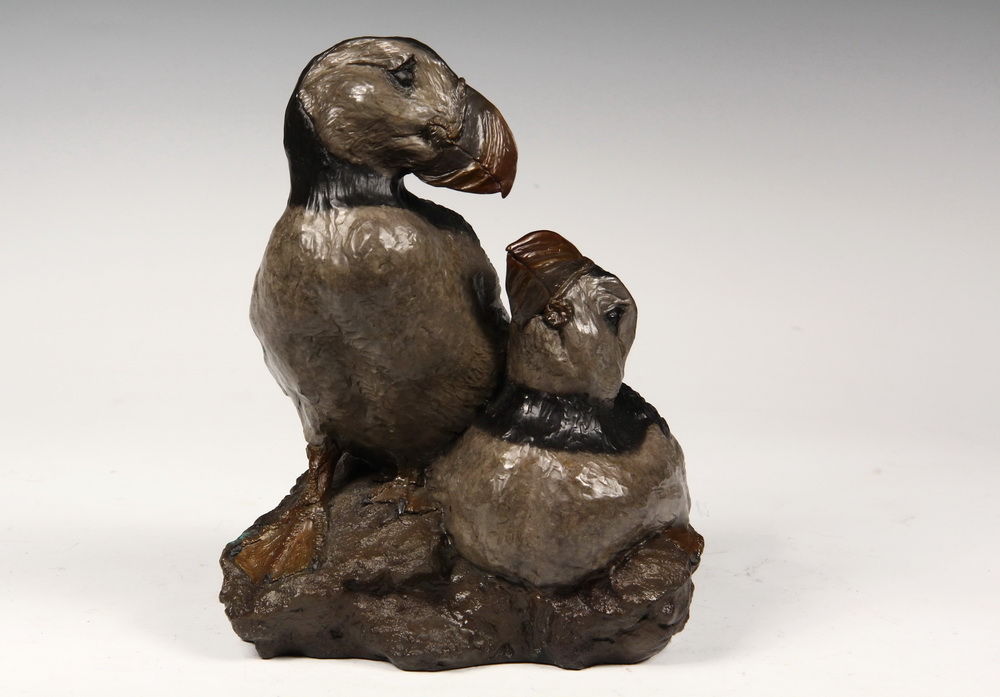 Appraisal: WILLIAM H TURNER Contemporary Virginia - Two Puffins in cold