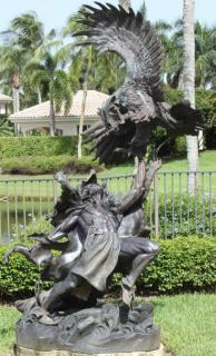 Appraisal: Life Size Vic Payne Brave Heart Bronze Sculpture Very Large