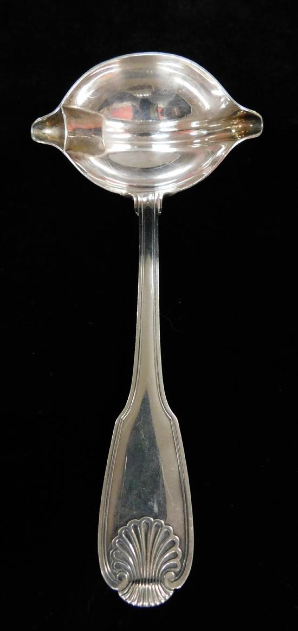 Appraisal: STERLING Christofle France Vendome pattern fat lean gravy ladle with