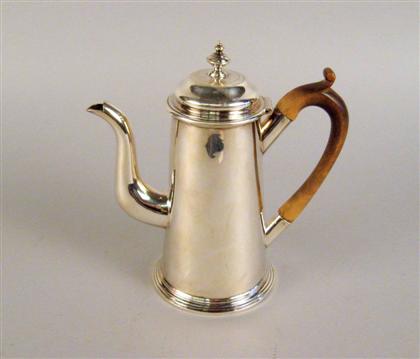 Appraisal: English sterling silver small coffeepot london Marks rubbed of traditional