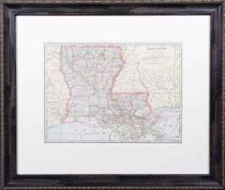 Appraisal: George F Cram Map of Louisiana th c prese George