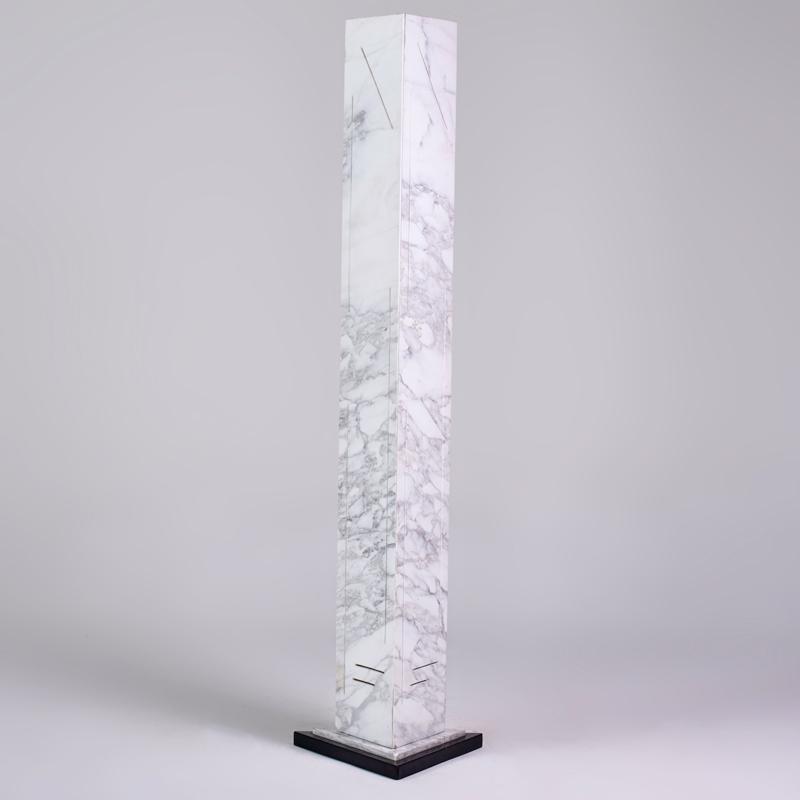 Appraisal: MODERN Floor lamp Italy Marble painted wood Unmarked x x