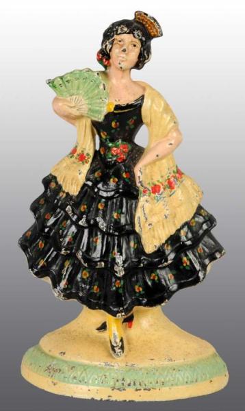 Appraisal: Cast Iron Spanish Girl Doorstop Description Made by Hubley and