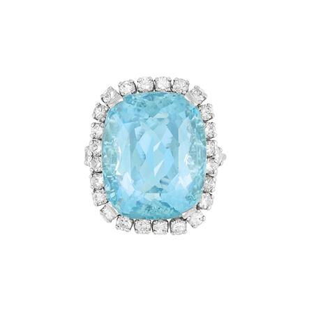 Appraisal: Aquamarine and Diamond Ring Estimate -