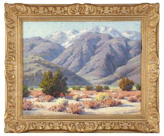 Appraisal: Paul Grimm San Jacinto desert scene signed lower right Paul