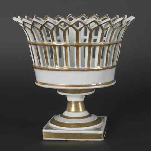 Appraisal: Philadelphia Tucker porcelain basket ca with gilt highlights h w