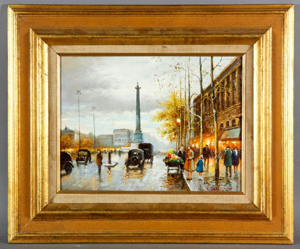 Appraisal: - Rambert Parisian Street Scene O P Rene Rambert French