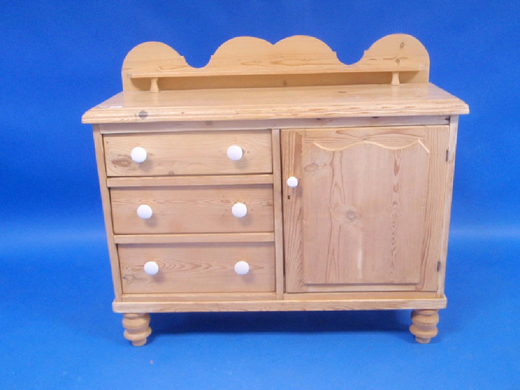 Appraisal: A Victorian stripped pine Lincolnshire dresser cm wide