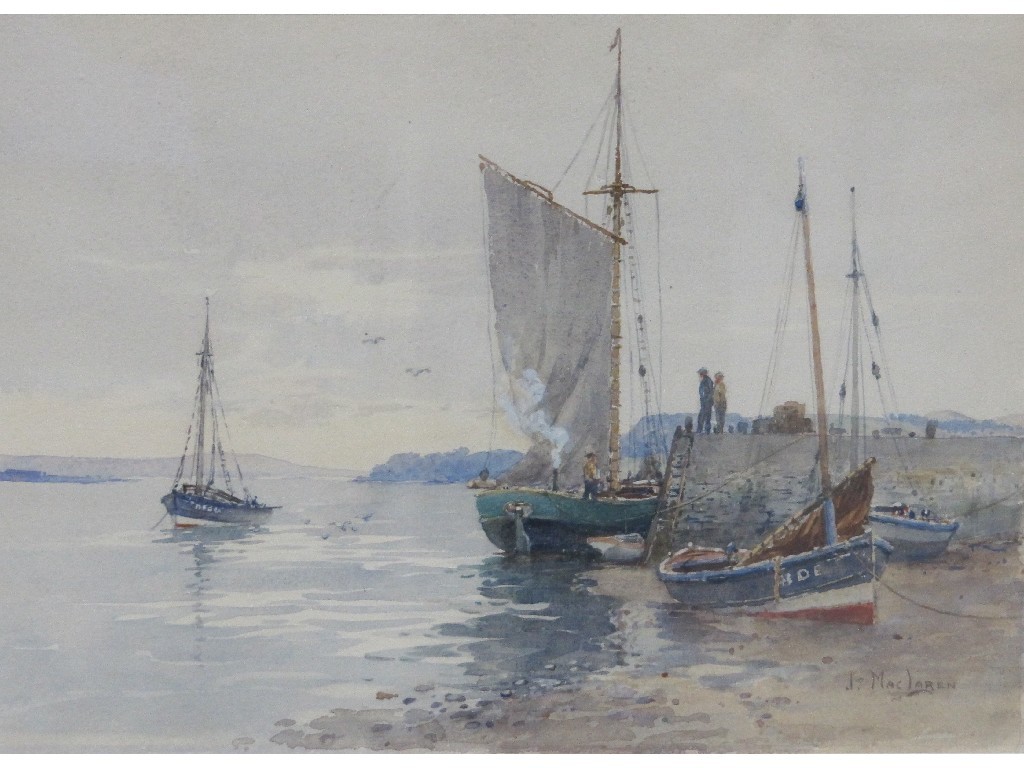 Appraisal: JOHN STEWART MCLAREN Watercolour 'Newburgh on Tay' signed recto and