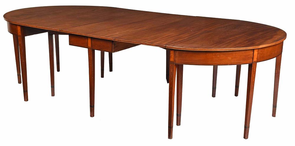 Appraisal: Fine Federal Virginia Mahogany Banquet Dining Table Northern Virginia -