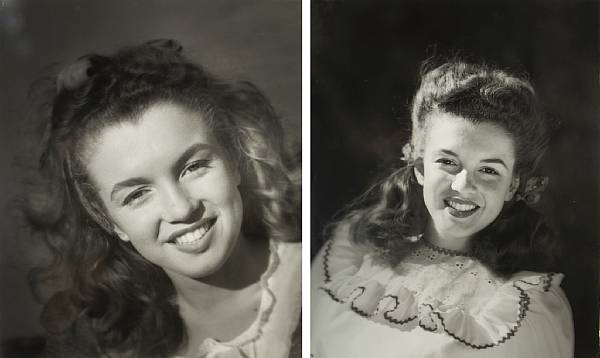 Appraisal: Two Marilyn Monroe rare black and white photographs by Andre