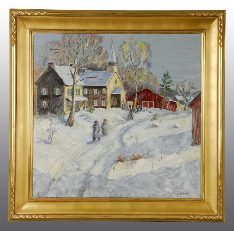 Appraisal: Oil on Board Painting by Walter Emerson Baum Description Bucks