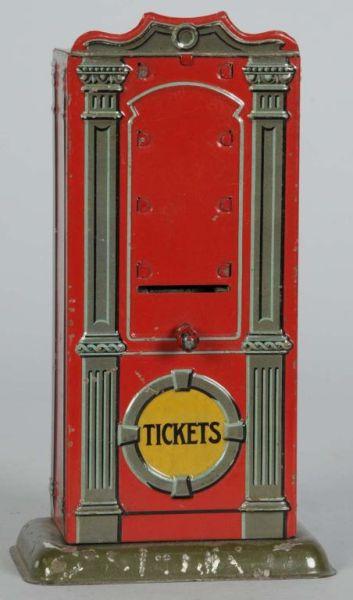 Appraisal: Bing Ticket Dispenser Description Circa Pre-war German Lithograph Handle automatically