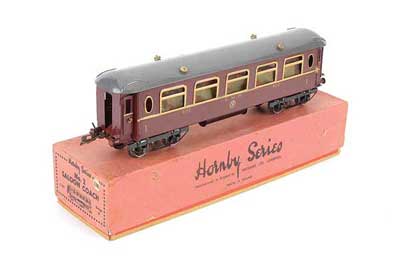 Appraisal: Hornby O Gauge LMS all st Saloon Coach running No