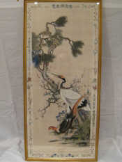 Appraisal: Chinese painting on silk 'Heron and Pheasant by the Pine