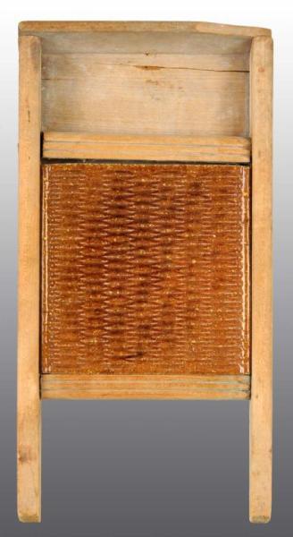 Appraisal: Small Wooden Washboard with Pottery Ribs Description Early s Condition