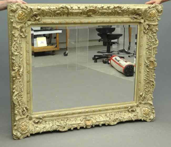 Appraisal: Large decorative composite mirror '' W '' Ht