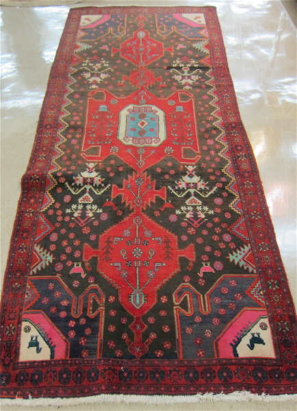 Appraisal: PERSIAN MISHKIN LONG RUG Azerbaijan area Mishkinshahr geometric and stylized