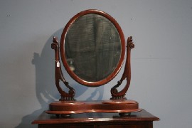 Appraisal: A Victorian mahogany toilet mirror