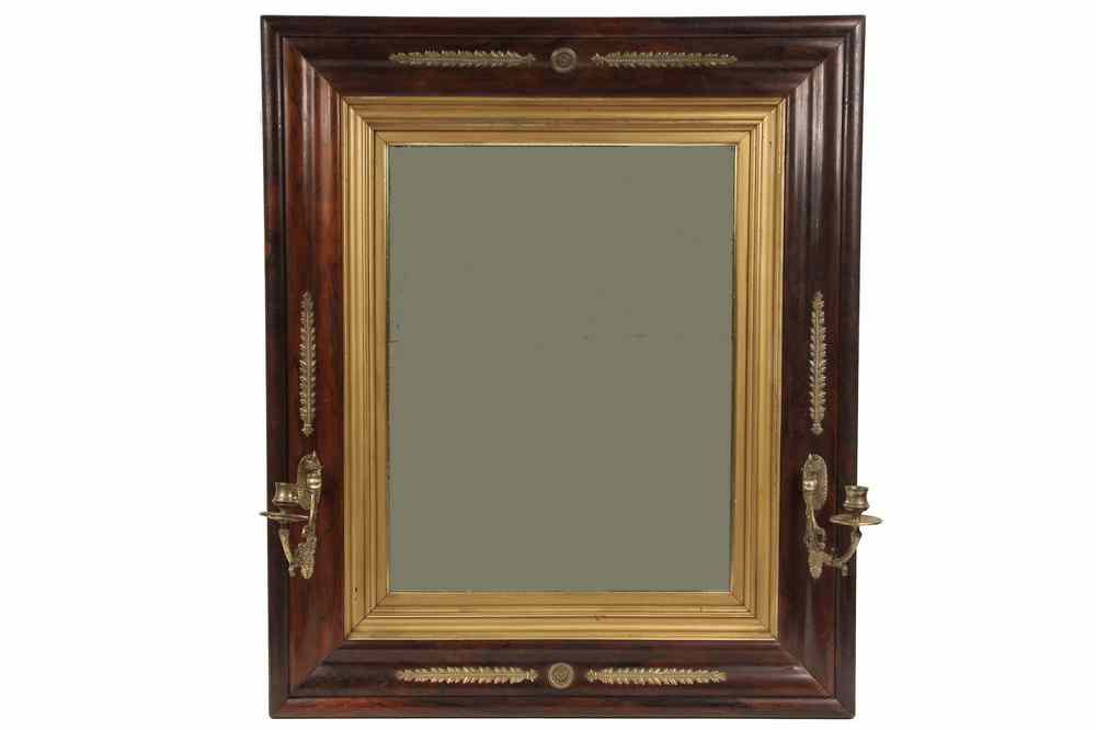 Appraisal: CONTINENTAL HALL MIRROR - Continental Mirror mid th c rosewood