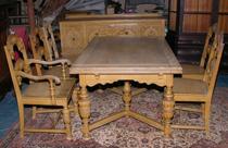 Appraisal: A Painted Oak Dining Room Set circa th Century Shabby