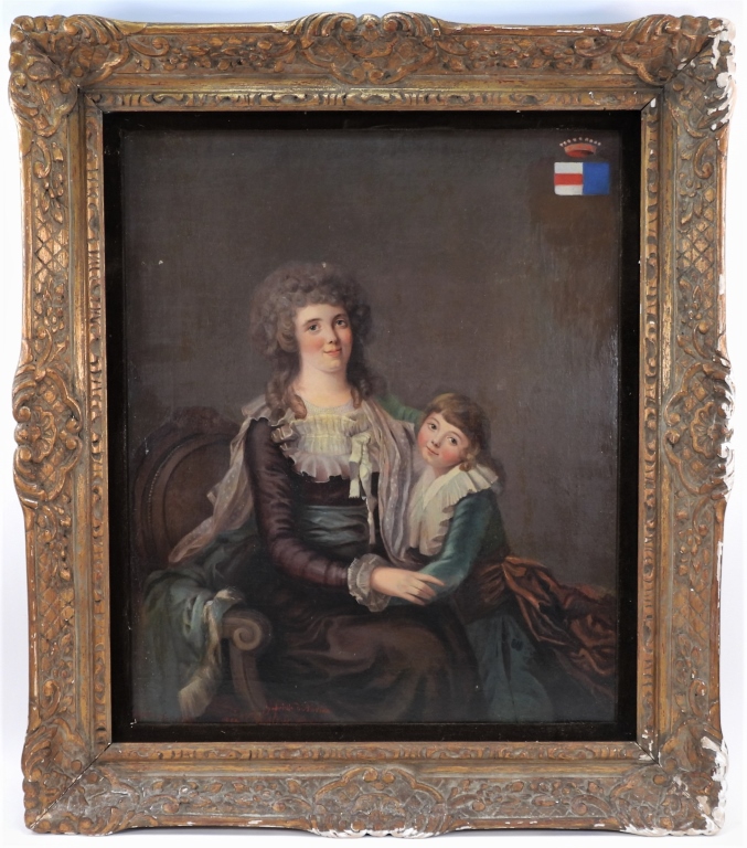 Appraisal: GABRIELLE ONSLOW MOTHER CHILD PORTRAIT PAINTING England Early th CenturyDepicts