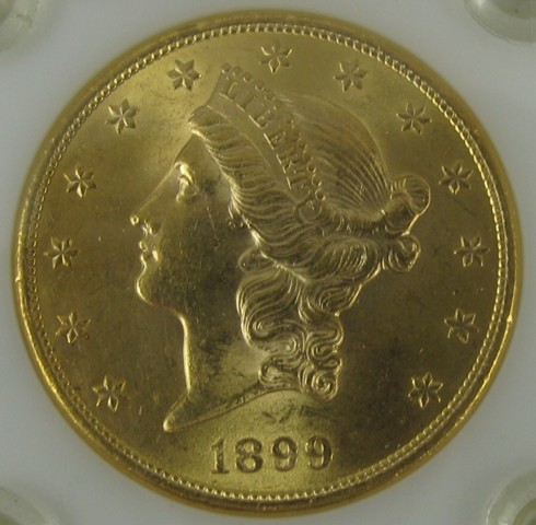 Appraisal: U S TWENTY DOLLAR GOLD COIN Liberty head type -S