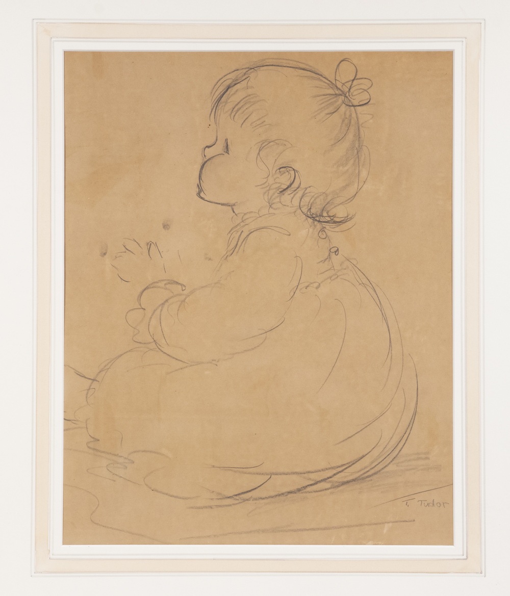 Appraisal: TASHA TUDOR NH VT MA - Toddler Girl graphite on