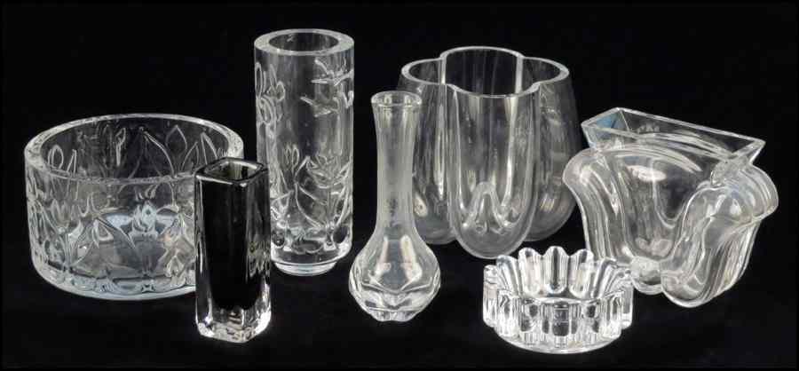 Appraisal: COLLECTION OF ORREFORS GLASS DECORATIVE ITEMS Comprised of various dishes