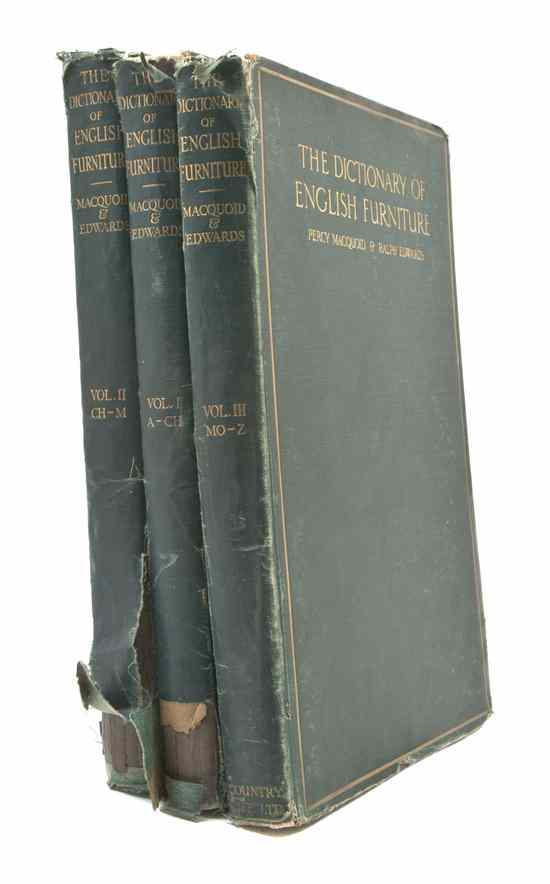 Appraisal: MACQUOID PERCY A History of English Furniture vols together with