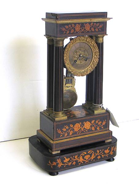 Appraisal: A Louis Philippe inlaid rosewood and gilt bronze mounted portico