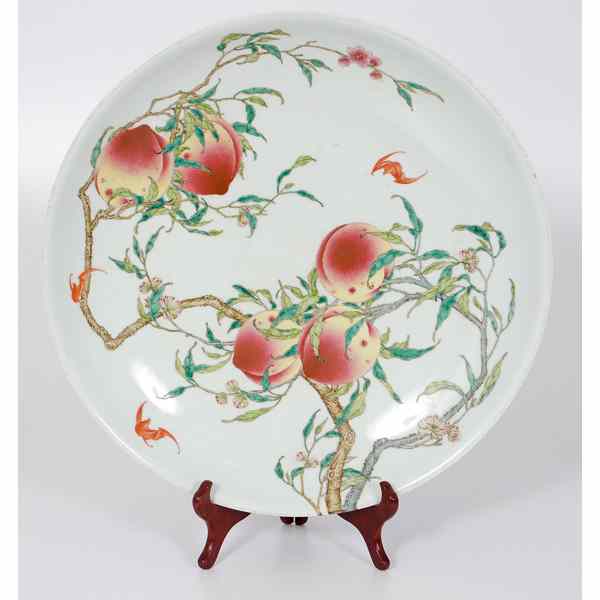 Appraisal: Chinese Famille Rose Charger Chinese A large famille rose charger