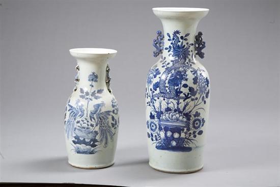 Appraisal: TWO VASES China nd half- th century porcelain Both have