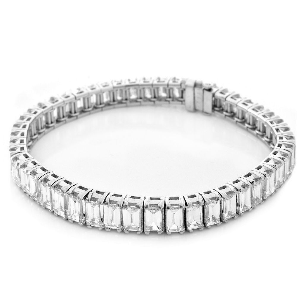 Appraisal: Art Deco Diamond and Platinum Bracelet Very Fine Art Deco