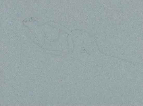 Appraisal: Craigie Aitchison - Reclining Nude pencil on paper x mm