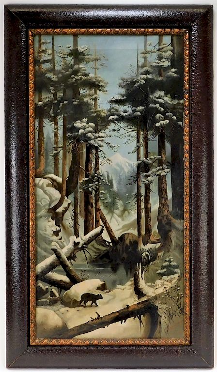 Appraisal: Nellie Richards Winter Forest Landscape Painting California Late th-Early th