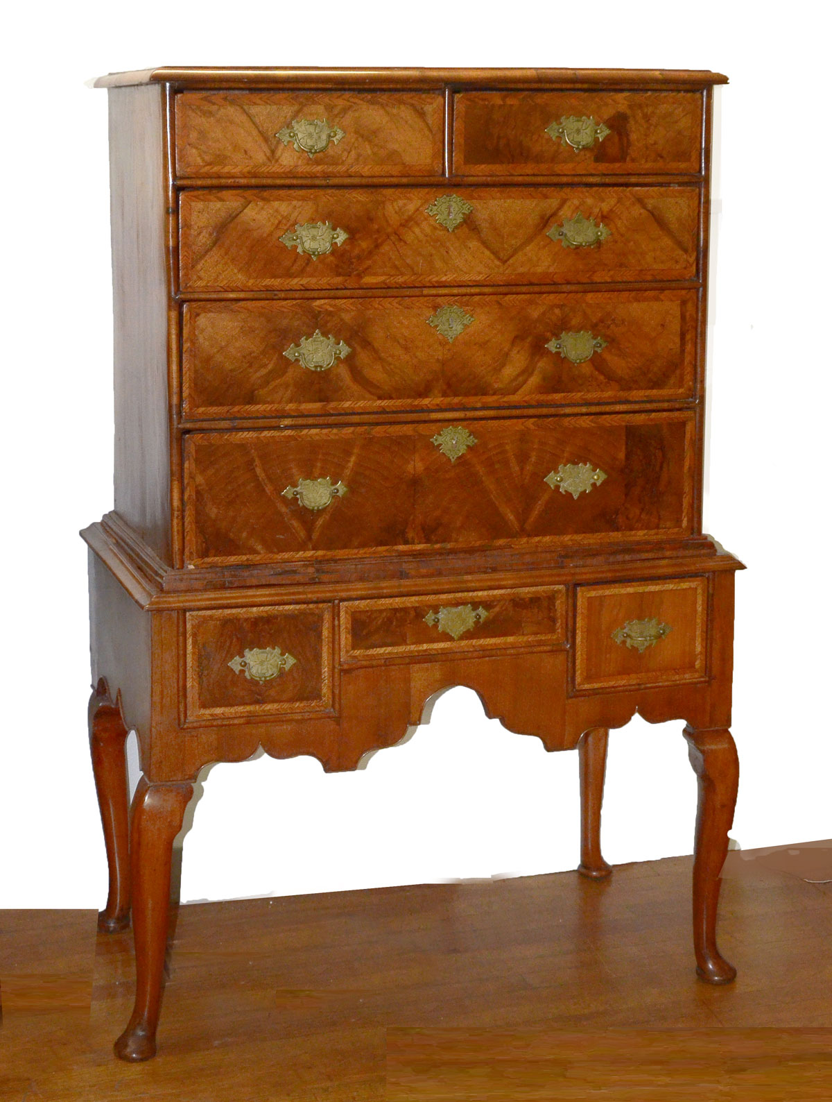 Appraisal: EARLY QUEEN ANNE CHEST ON STAND - drawer over -