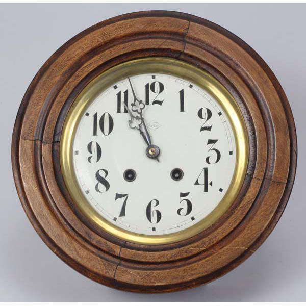 Appraisal: Antique gallery wall clock Parts are present but not functional