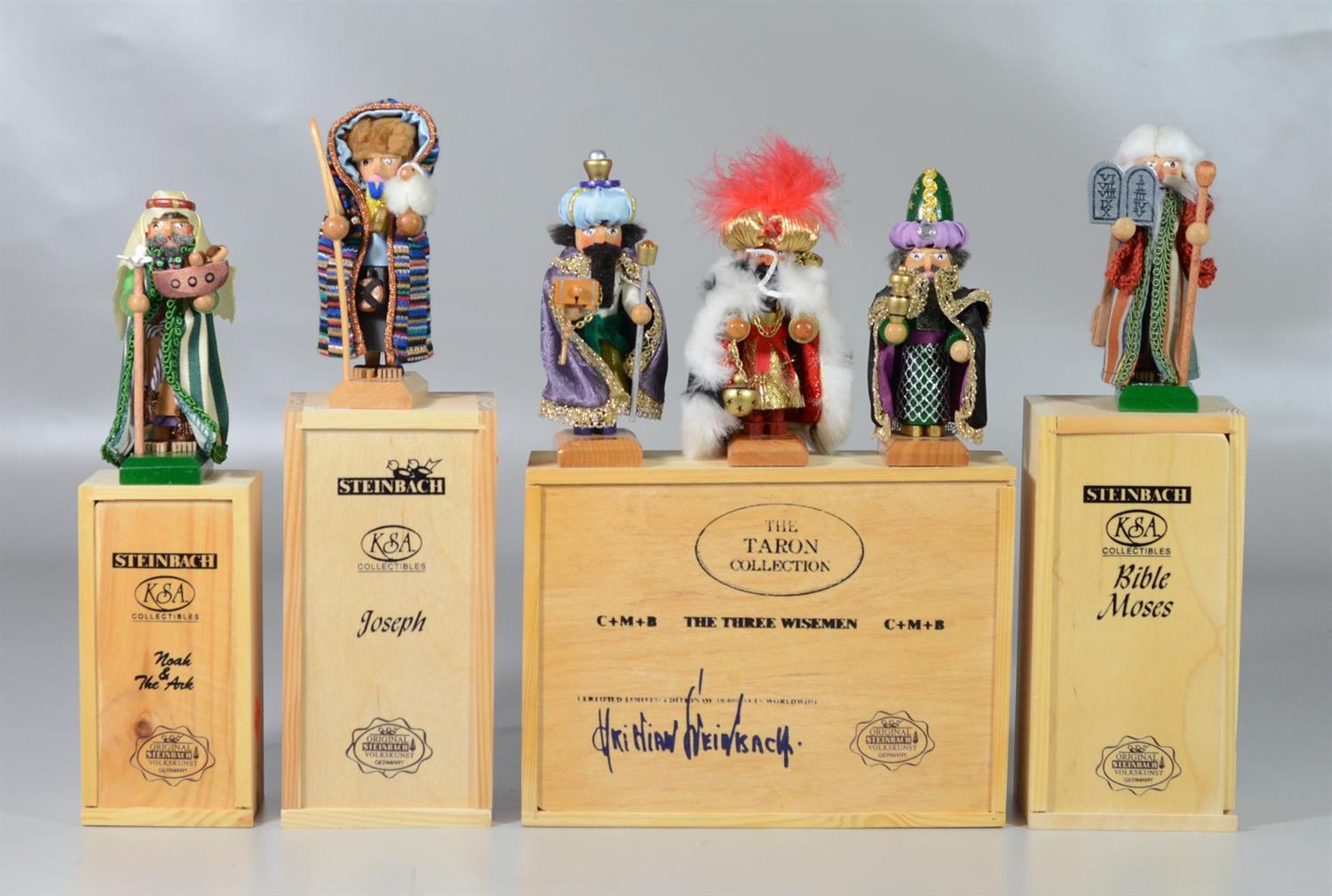 Appraisal: Steinbach Nutcrackers to include Wisemen Joseph Noah and the Ark