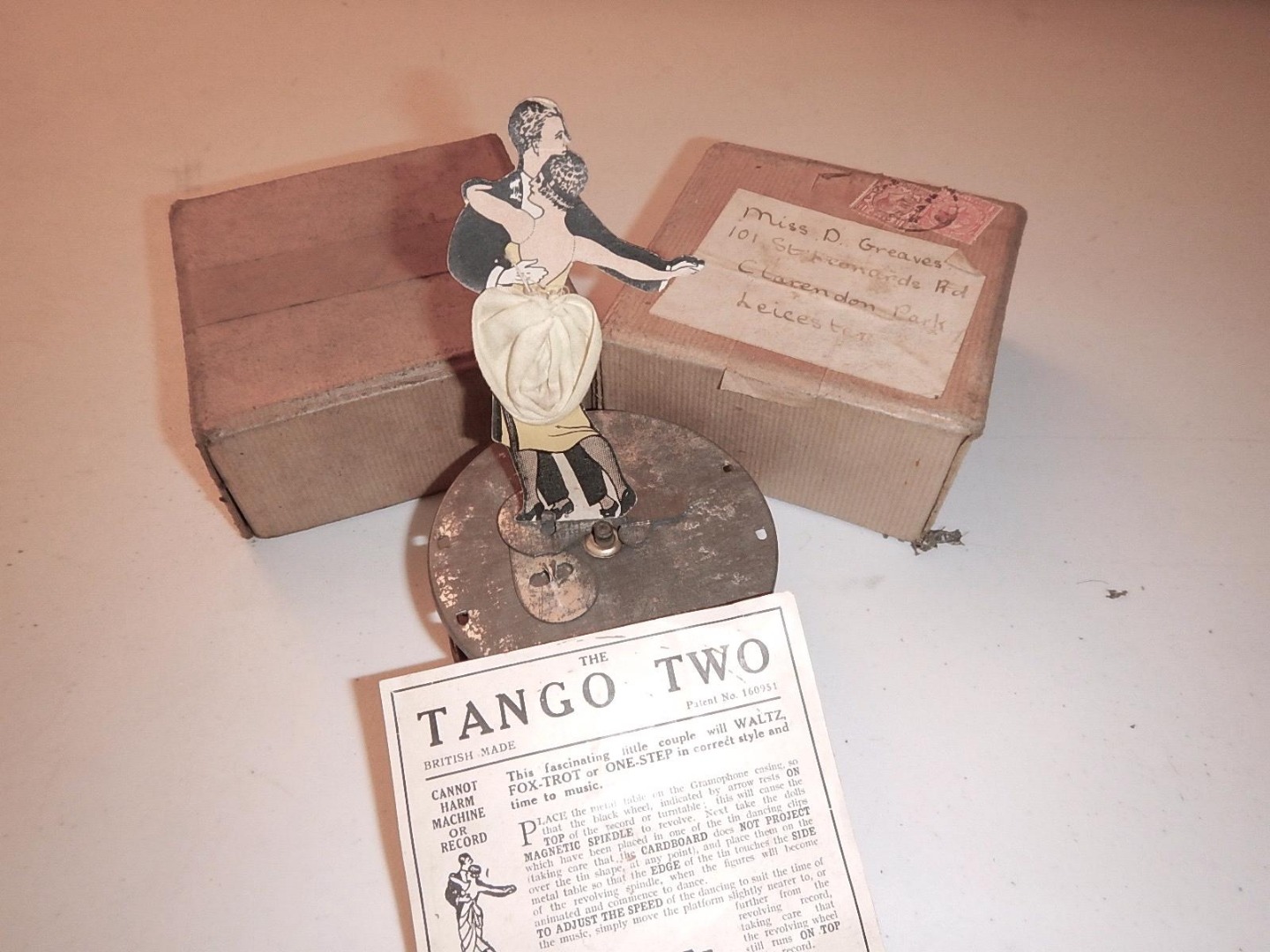 Appraisal: The Tango Two tin plate record toy in original box